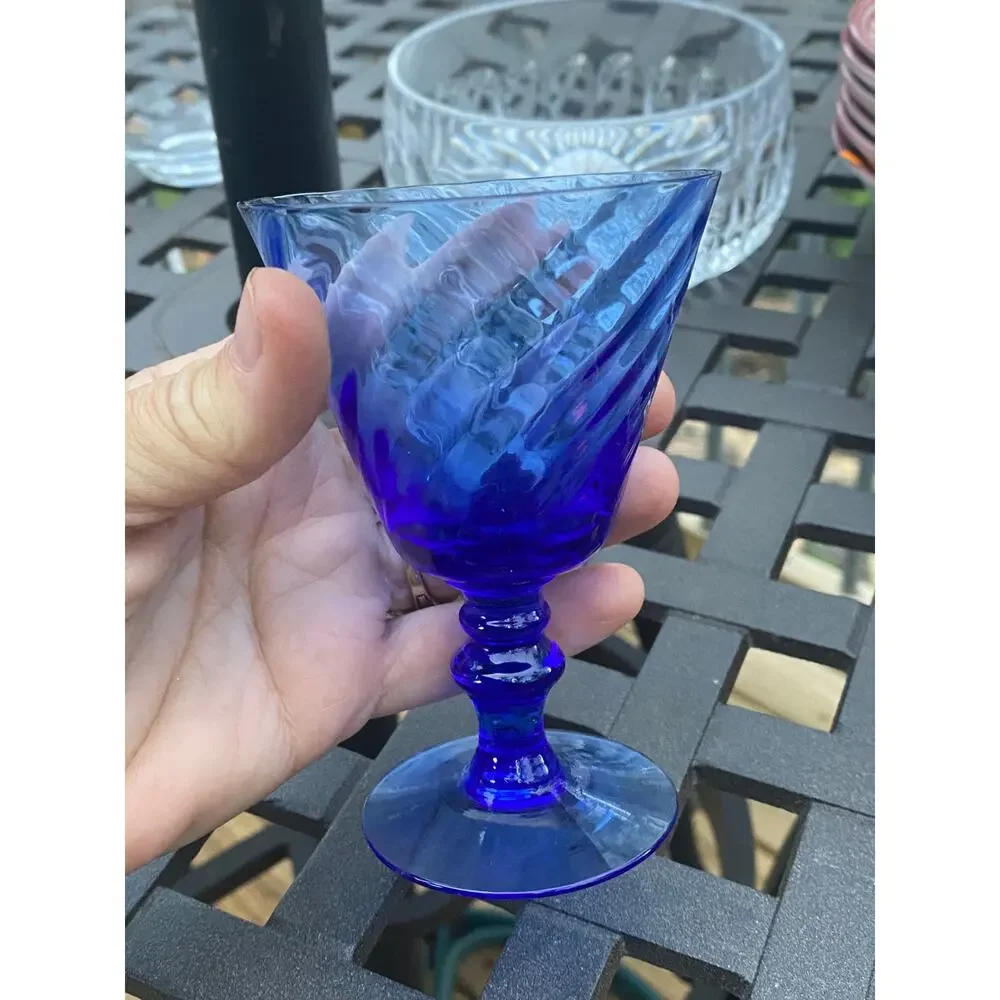 Set of 3 VTG Libbey Cobalt Blue‎ 